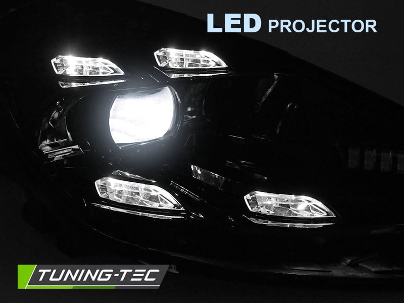 Koplampen LED geschikt voor Porsche Cayenne 2010-2015 - DRL - zwart
