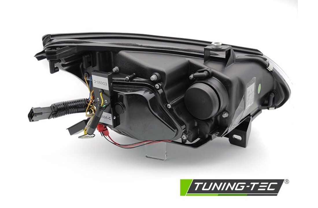 Koplampen Xenon D2S geschikt voor BMW E60/E61 2003-2004 - LED angel eyes - zwart