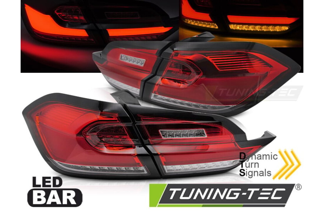 Achterlichten geschikt voor FORD FIESTA MK8 (2017-2021) – Hatchback - LED rood wit