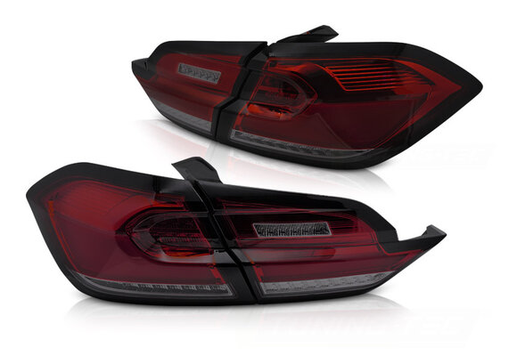 Achterlichten geschikt voor FORD FIESTA MK8 2017-2021 hatchback rood smoke