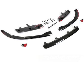 Voorspoiler geschikt voor BMW G22 G23 vanaf 2020 - performance - glanzend zwart