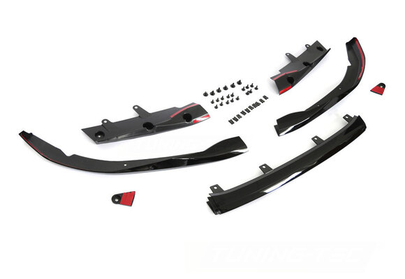 Voorspoiler geschikt voor BMW G22 G23 vanaf 2020 - performance - glanzend zwart