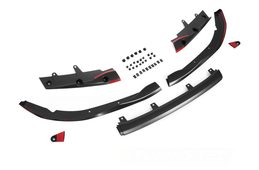 Voorspoiler geschikt voor BMW G22 G23 vanaf 2020 - performance - mat zwart