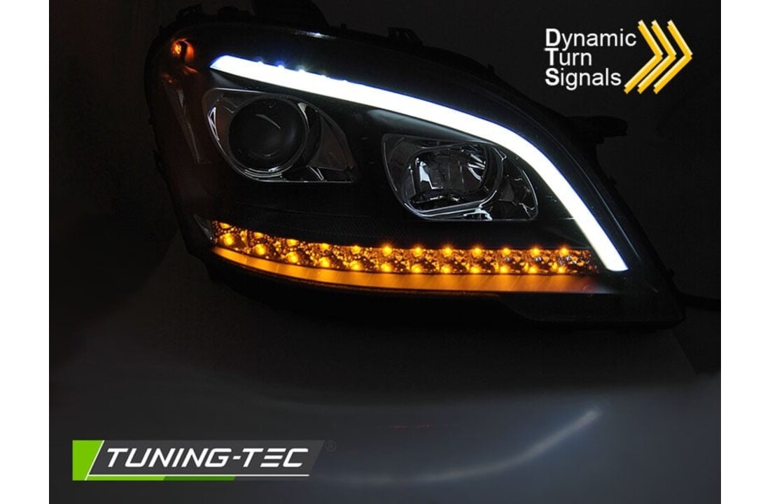 Koplampen geschikt voor MERCEDES W164 ML M-klasse 09-11 - Tube light - zwart