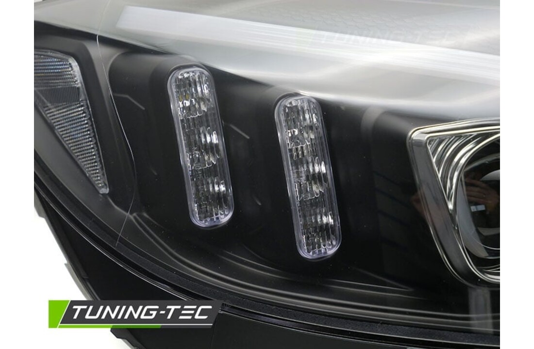 Koplampen geschikt voor Mercedes W205 2014-2018 - TUBE LED - zwart