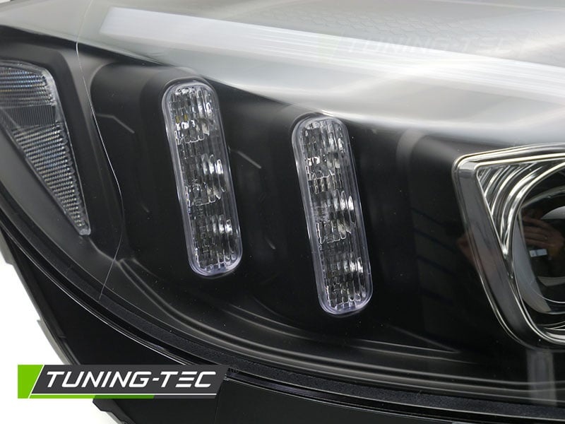 Koplampen geschikt voor Mercedes W205 2014-2018 - TUBE LED - zwart