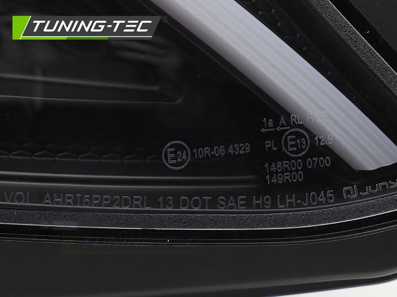 Koplampen geschikt voor Mercedes W205 2014-2018 - TUBE LED - zwart