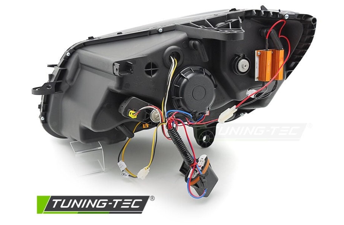 Koplampen geschikt voor Mercedes W205 2014-2018 - TUBE LED - zwart