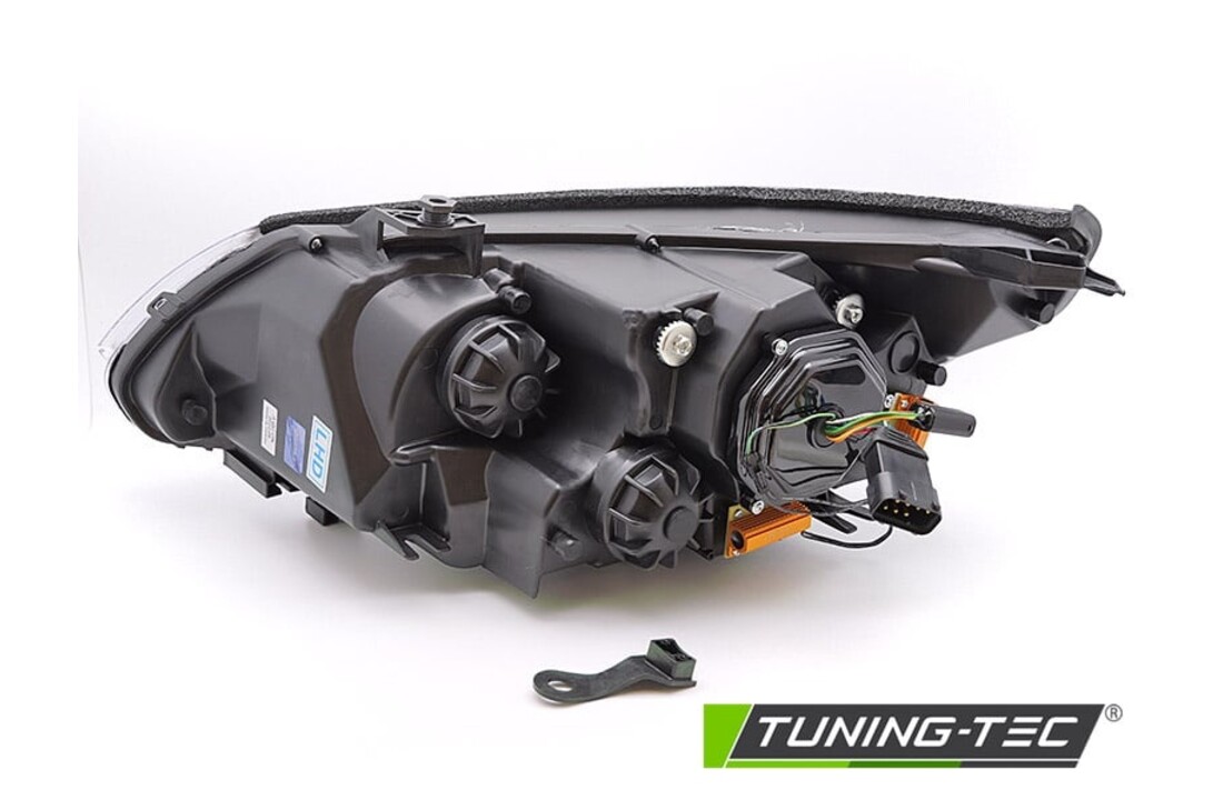 Koplampen geschikt voor BMW E60 E61 2003-2007 - 3D LED angel eyes - zwart