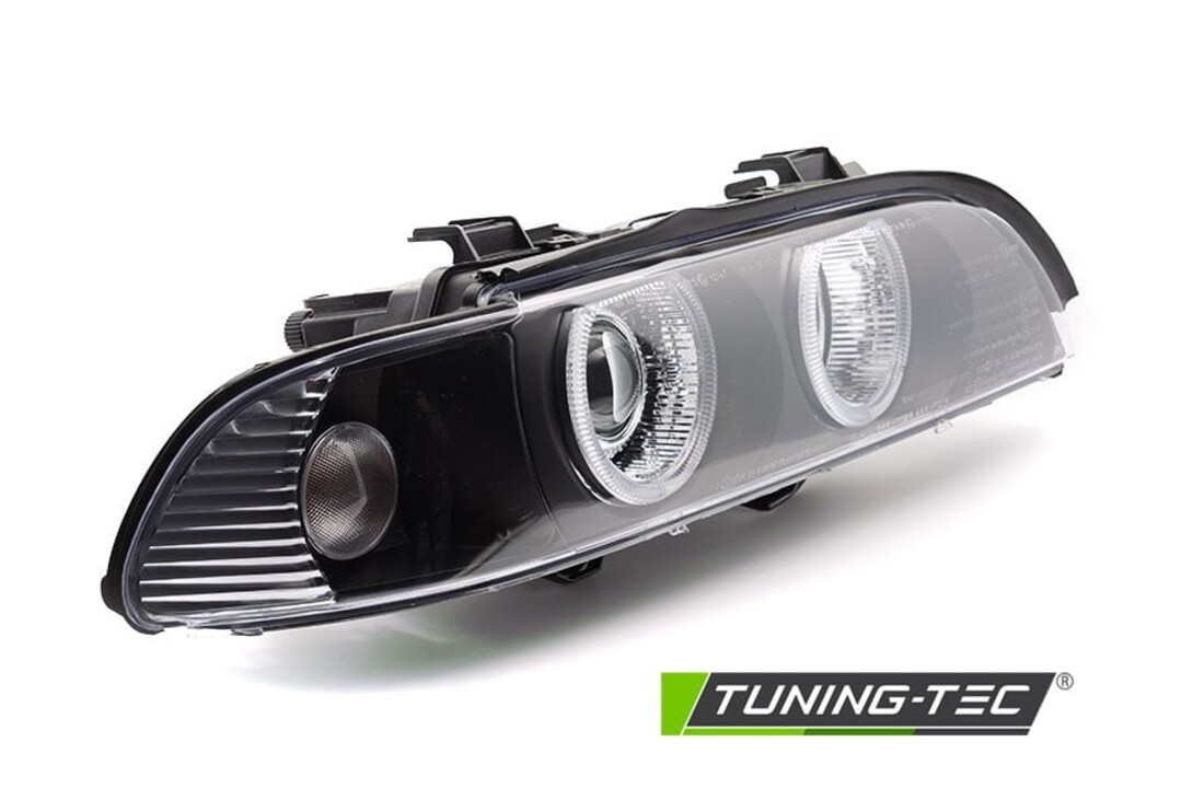 Koplampen Xenon - geschikt voor BMW E39 LCI 2000-2003 sedan/touring - angel eyes - zwart