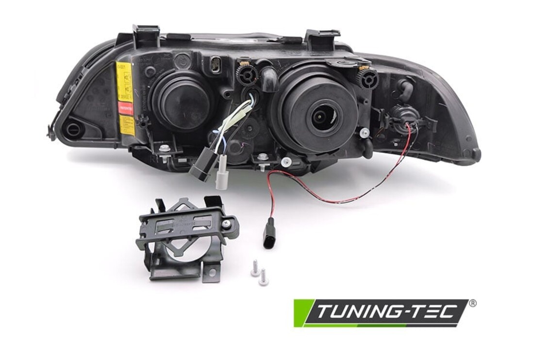 Koplampen Xenon - geschikt voor BMW E39 LCI 2000-2003 sedan/touring - angel eyes - zwart