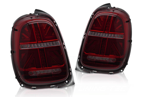 Achterlichten MINI COOPER F55 F56 F57 2014-2017 - 6-polig - LED - rood smoke