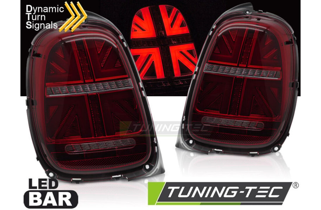 Achterlichten MINI COOPER F55 F56 F57 2014-2017 - 6-polig - LED - rood smoke