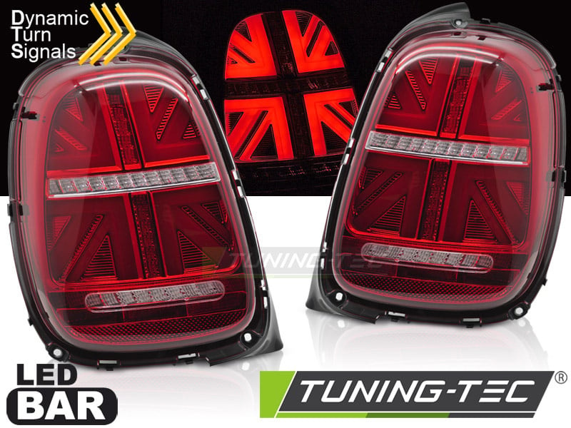 Achterlichten MINI COOPER F55 F56 F57 2014-2017 - 6-polig - LED - rood wit
