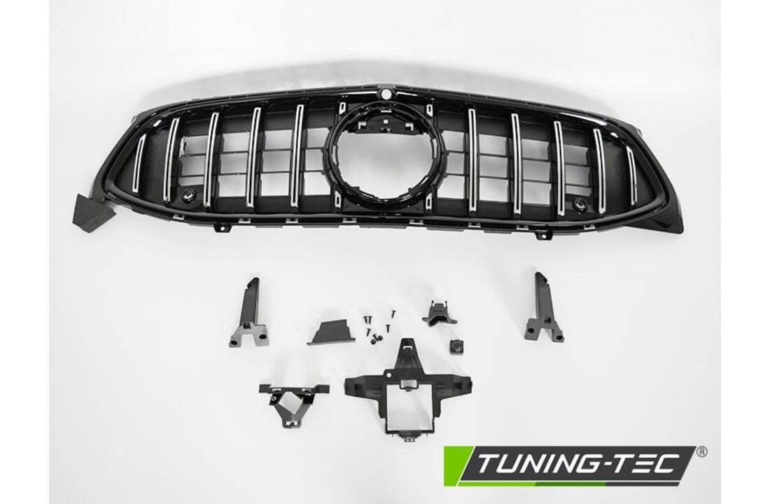 Grille geschikt voor MERCEDES CLA W118 19- sport stijl - chroom zwart