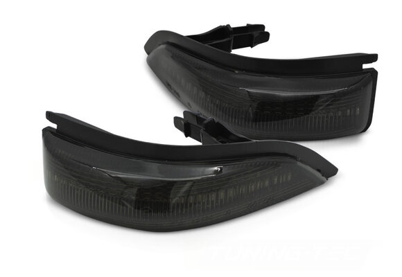 Spiegelknipperlichten geschikt voor TOYOTA YARIS III 2011-2019 - LED smoke