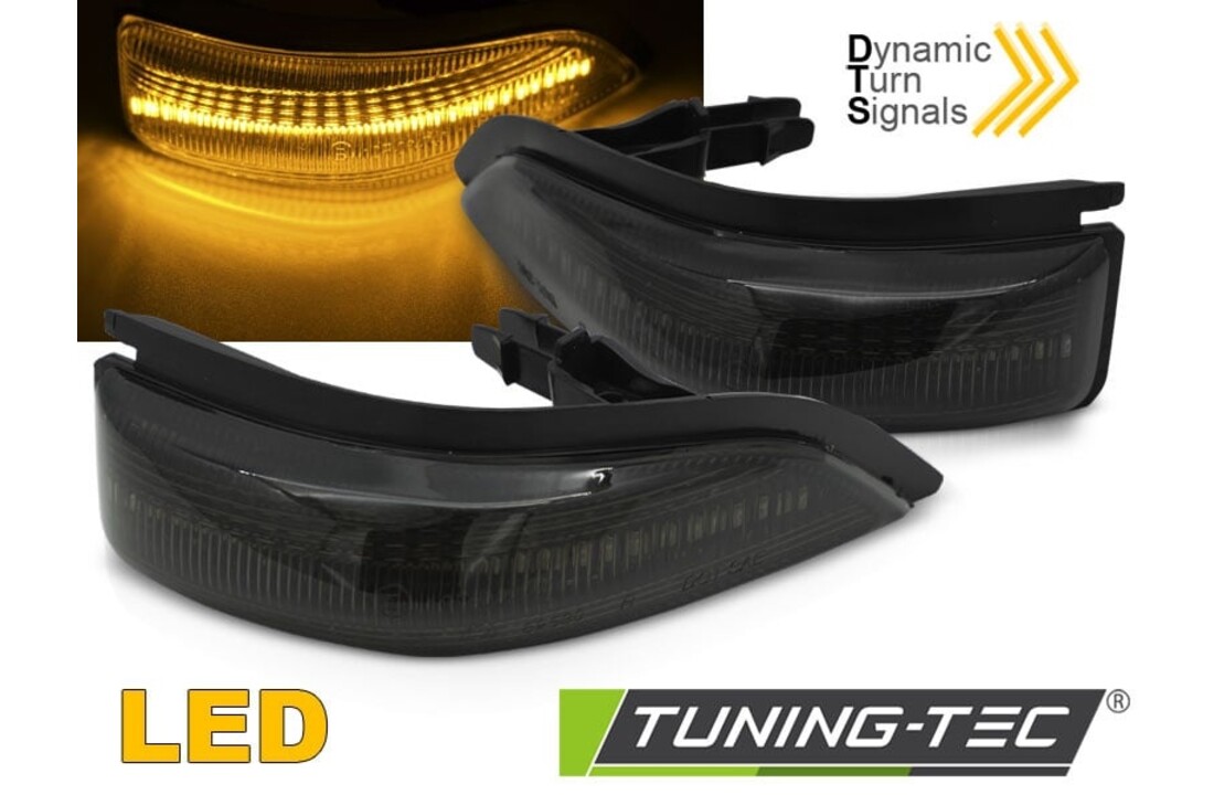 Spiegelknipperlichten geschikt voor TOYOTA YARIS III 2011-2019 - LED smoke