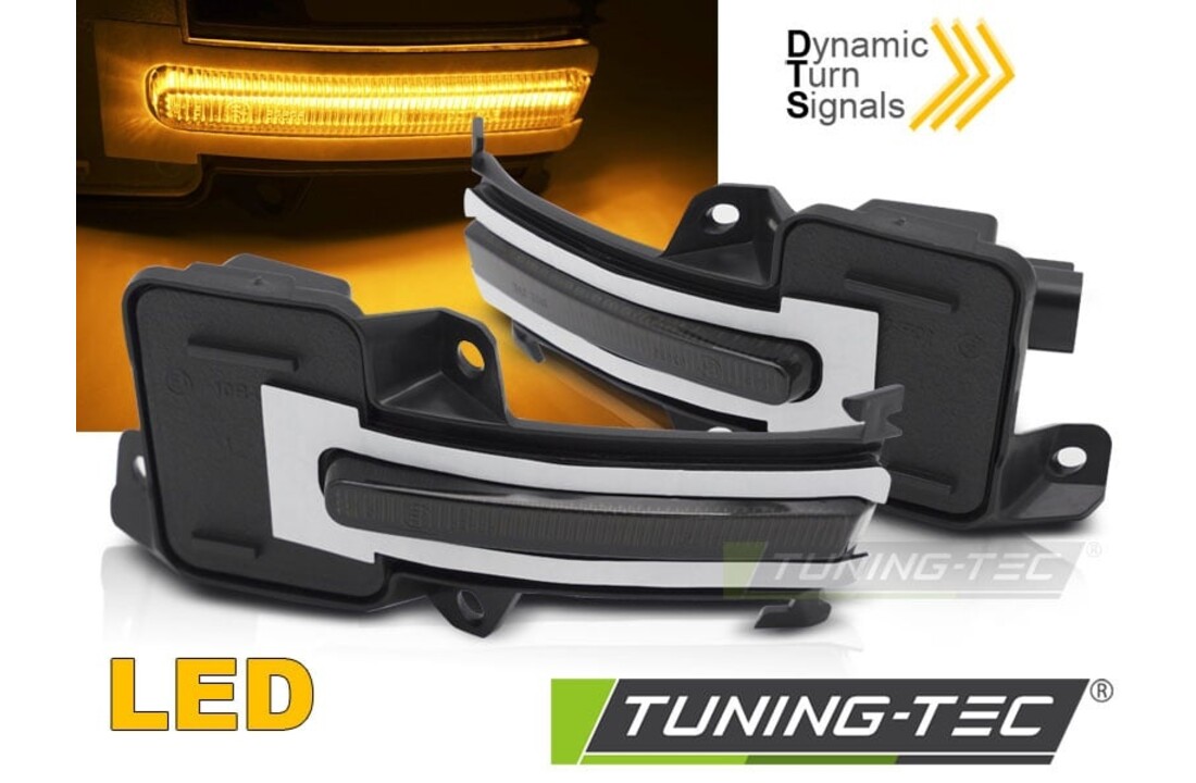 Spiegelknipperlichten geschikt voor HONDA CIVIC X 2016-2021 - LED smoke