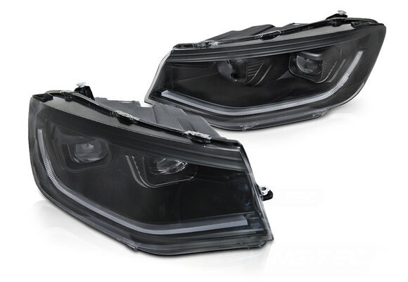 Koplampen geschikt voor VW CADDY 20- tube light DRL - zwart