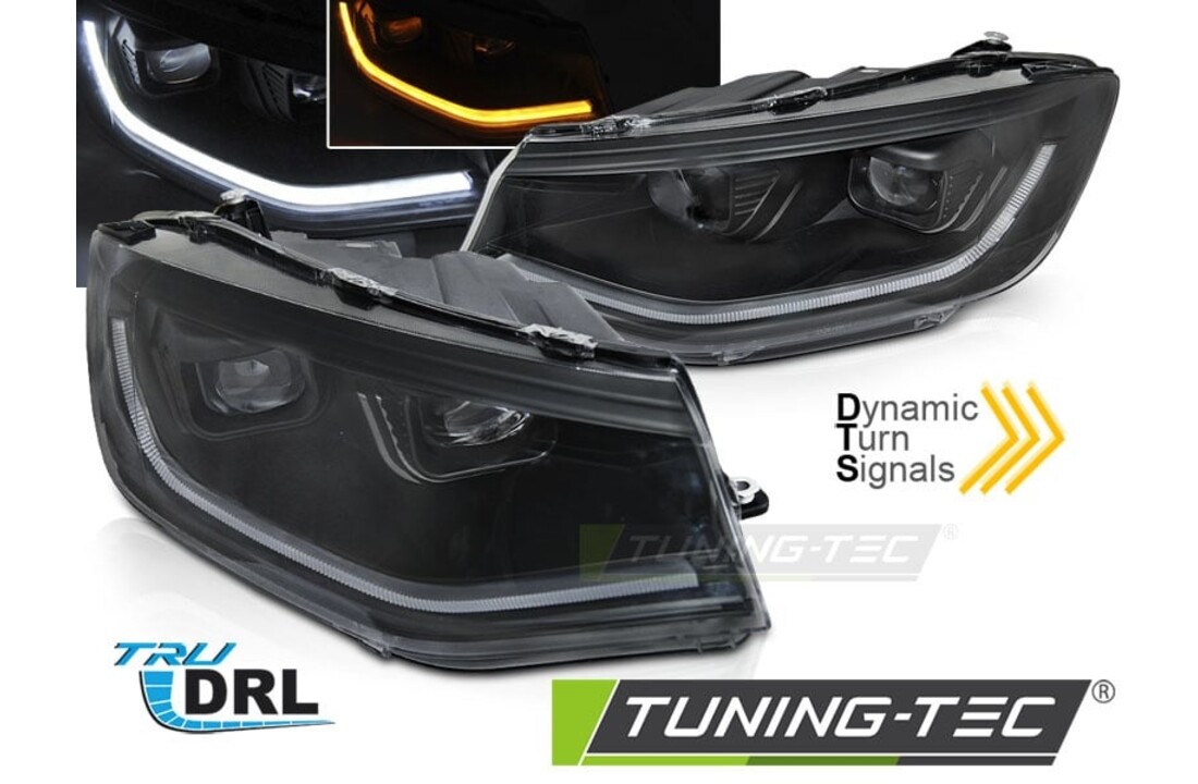 Koplampen geschikt voor VW CADDY 20- tube light DRL - zwart