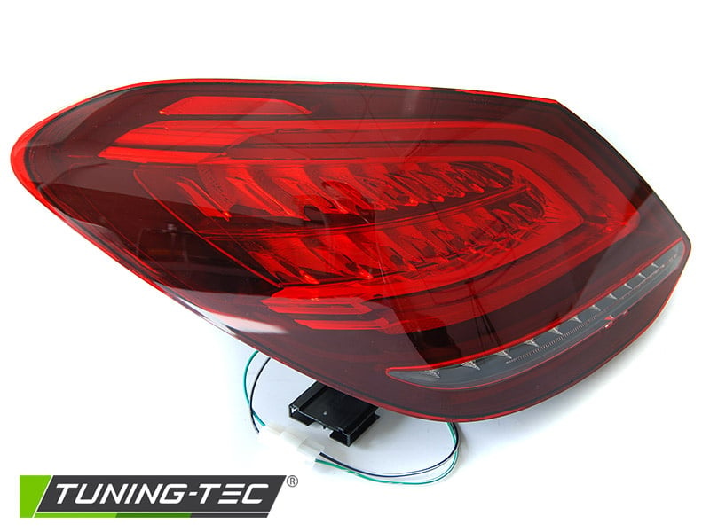 Achterlichten geschikt voor MERCEDES C-klasse W205 sedan 2014-2018 - LED - rood wit