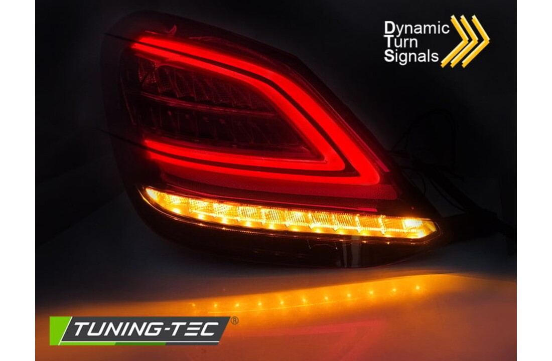 Achterlichten geschikt voor MERCEDES C-klasse W205 sedan 2014-2018 - LED - rood wit