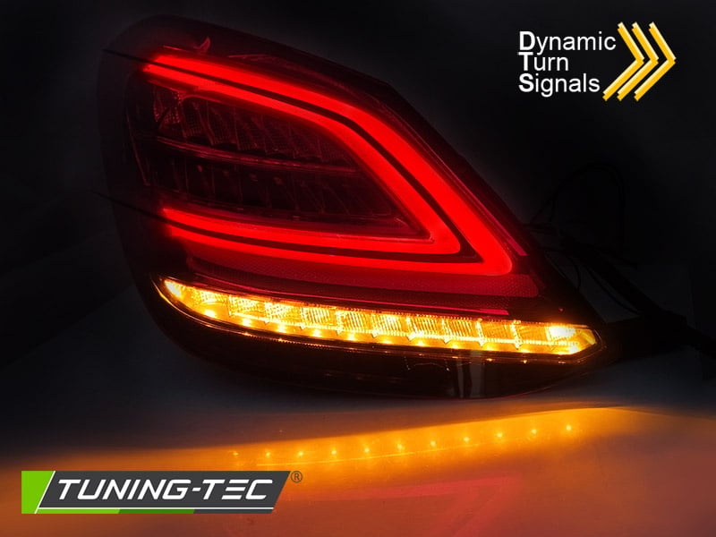 Achterlichten geschikt voor MERCEDES C-klasse W205 sedan 2014-2018 - LED - rood wit