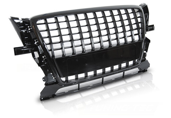 Grille geschikt voor AUDI Q5 2008-09/2012 - sport stijl - glanzend zwart