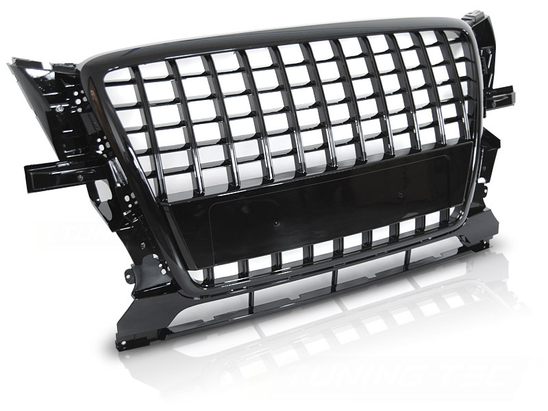 Grille geschikt voor AUDI Q5 2008-09/2012 - sport stijl - glanzend zwart