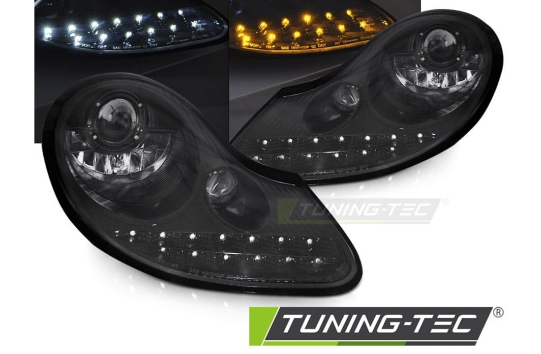 Koplampen geschikt voor PORSCHE BOXSTER 96-04 /911 996 - glanzend zwart