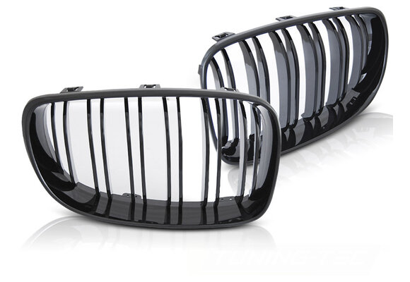 Grille geschikt voor BMW E87/81/82/88 07-11 - sport stijl - glanzend zwart