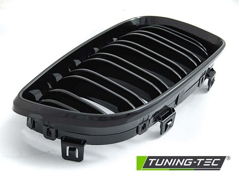 Grille geschikt voor BMW E87/81/82/88 07-11 - sport stijl - glanzend zwart