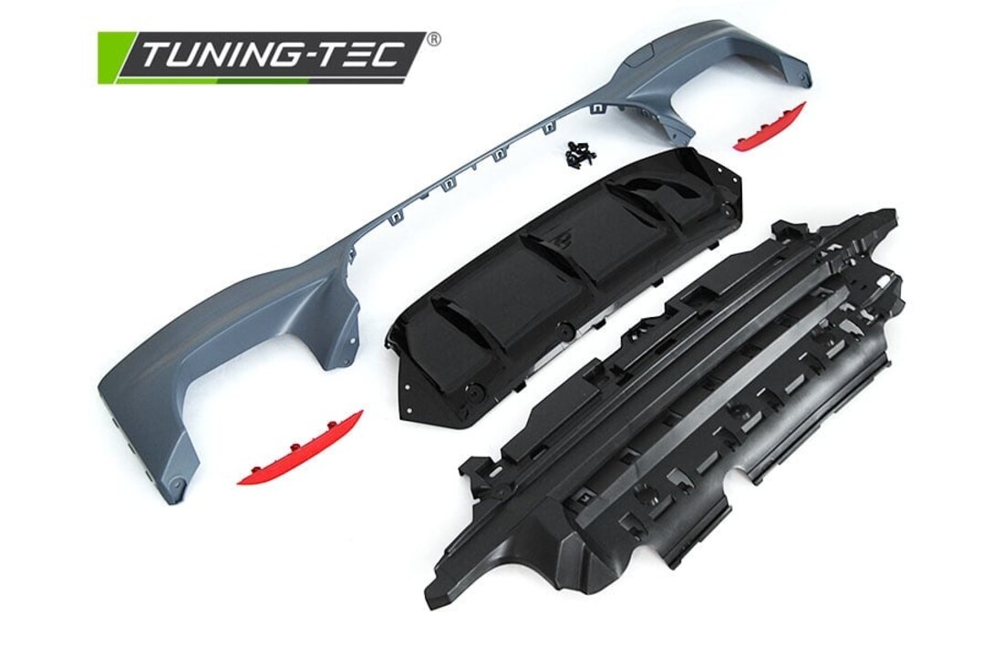 Diffusor achterbumper geschikt voor BMW G30 G31 LCI SPORT STIJL dubbele uitlaat