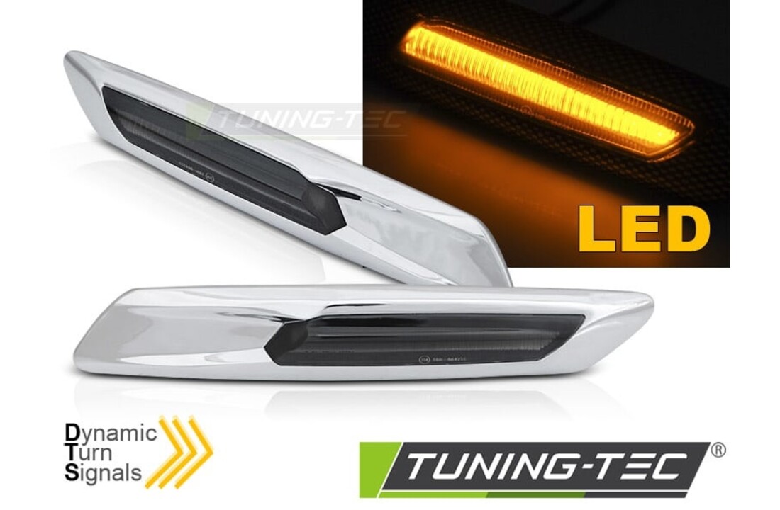 Zijkant knipperlichten geschikt voor BMW F10/F11 10-13 ZILVER SMOKE