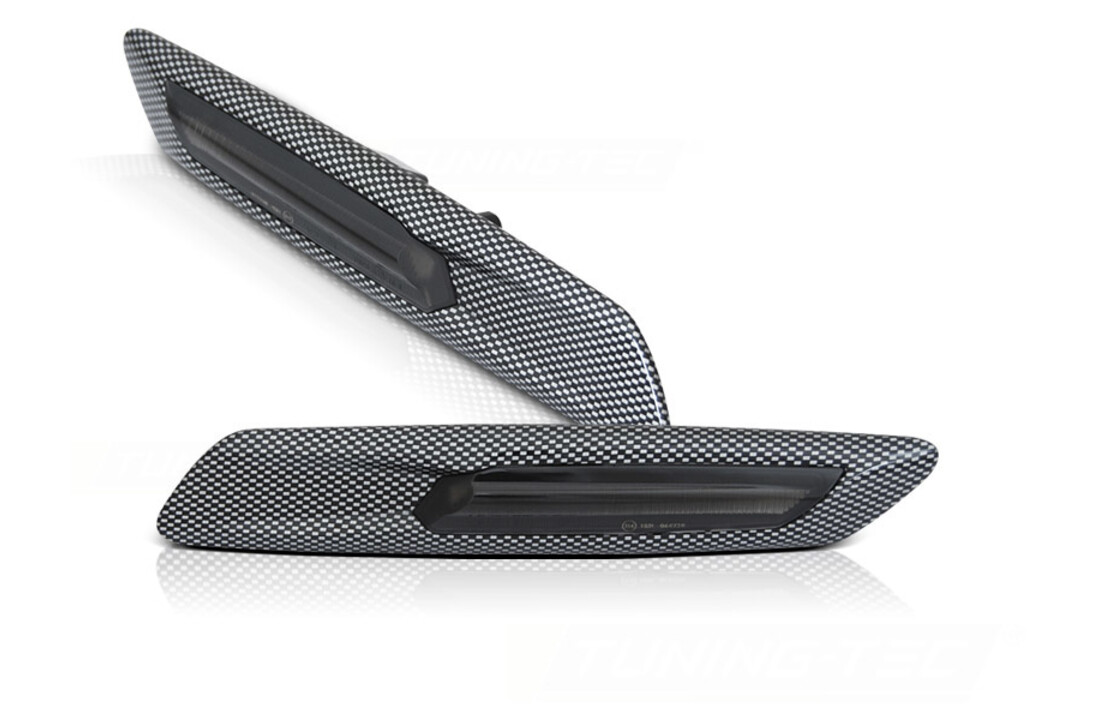 Zijkant knipperlichten geschikt voor BMW F10/F11 10-13 CARBON SMOKE