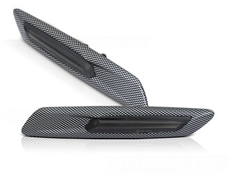 Zijkant knipperlichten geschikt voor BMW F10/F11 10-13 CARBON SMOKE