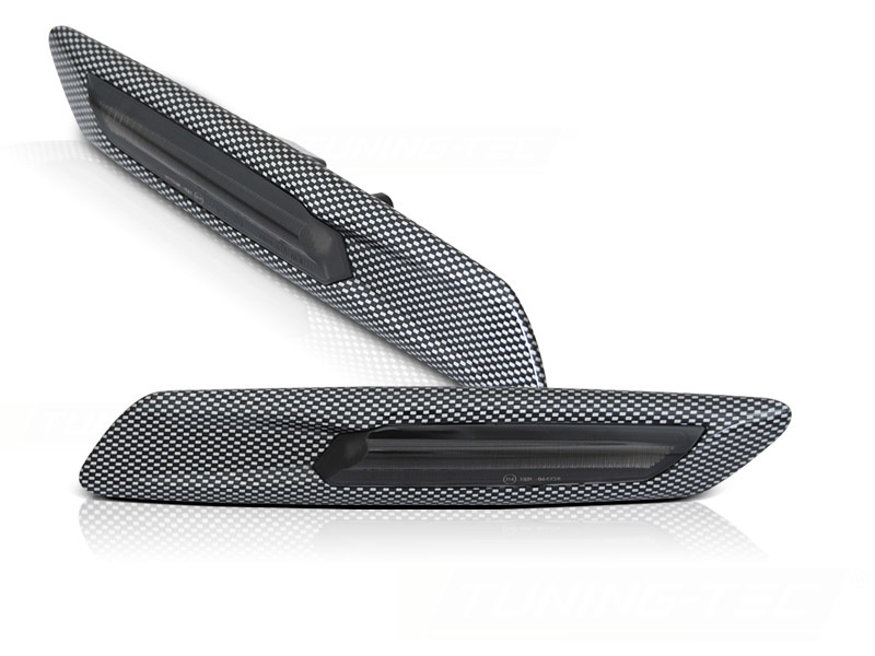 Zijkant knipperlichten geschikt voor BMW F10/F11 10-13 CARBON SMOKE