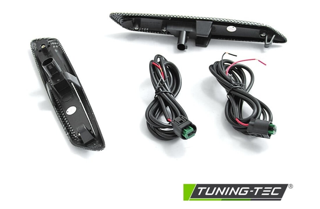 Zijkant knipperlichten geschikt voor BMW F10/F11 10-13 CARBON SMOKE