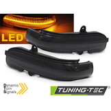 Spiegelknipperlichten geschikt voor MERCEDES C-klasse sedan, t-model,, sport coupe 2000-2007 - LED smoke