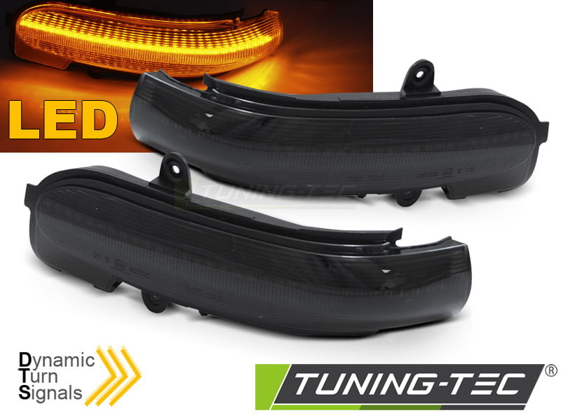 Spiegelknipperlichten geschikt voor MERCEDES C-klasse sedan, t-model,, sport coupe 2000-2007 - LED smoke