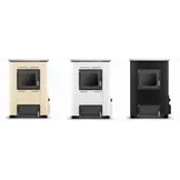 CV houtkachel met kookplaat - 25 kW - TEMY ES 25 - beige