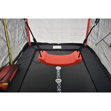 Trampoline rechthoekig 126×193 cm - glijbaan & schommel - rood