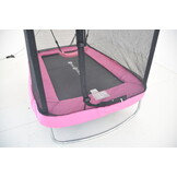 Trampoline rechthoekig 126×193 cm - met schommel - roze