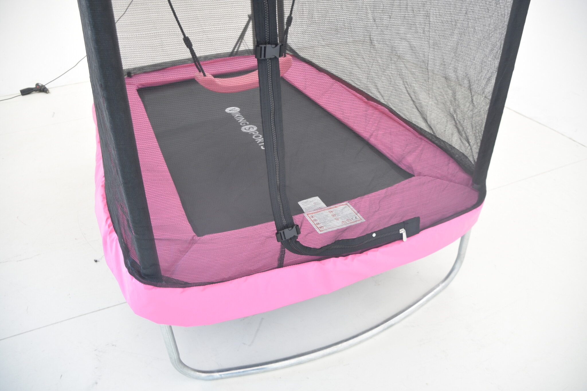 Trampoline rechthoekig 126×193 cm - met schommel - roze