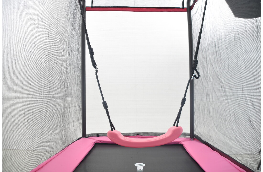 TrampolinTrampoline rechthoekig 126×193 cm - met schommel - roze