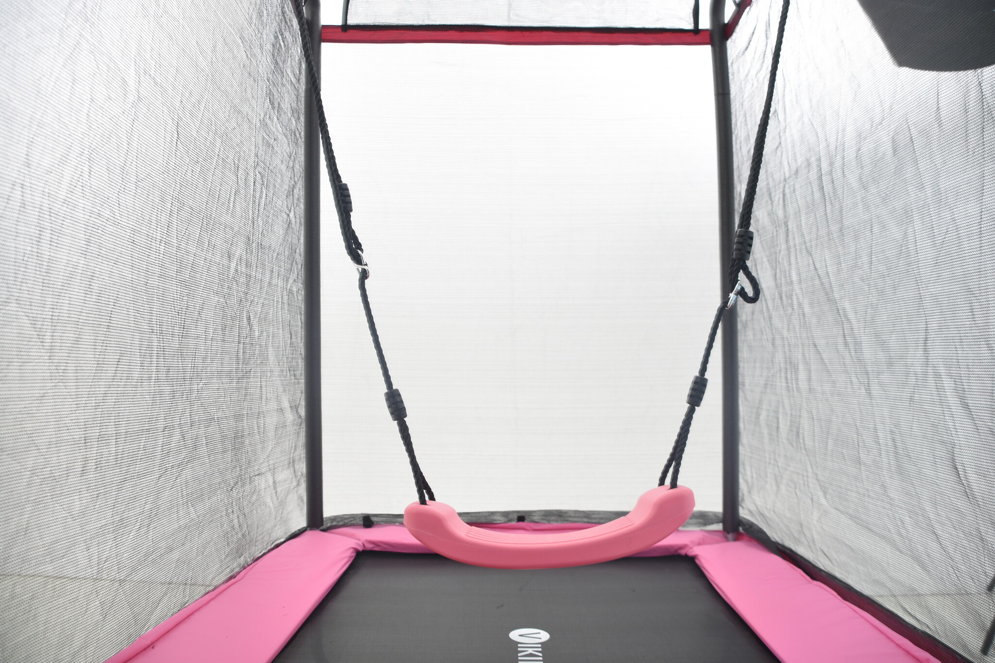 Trampoline rechthoekig 126×193 cm - met schommel - roze