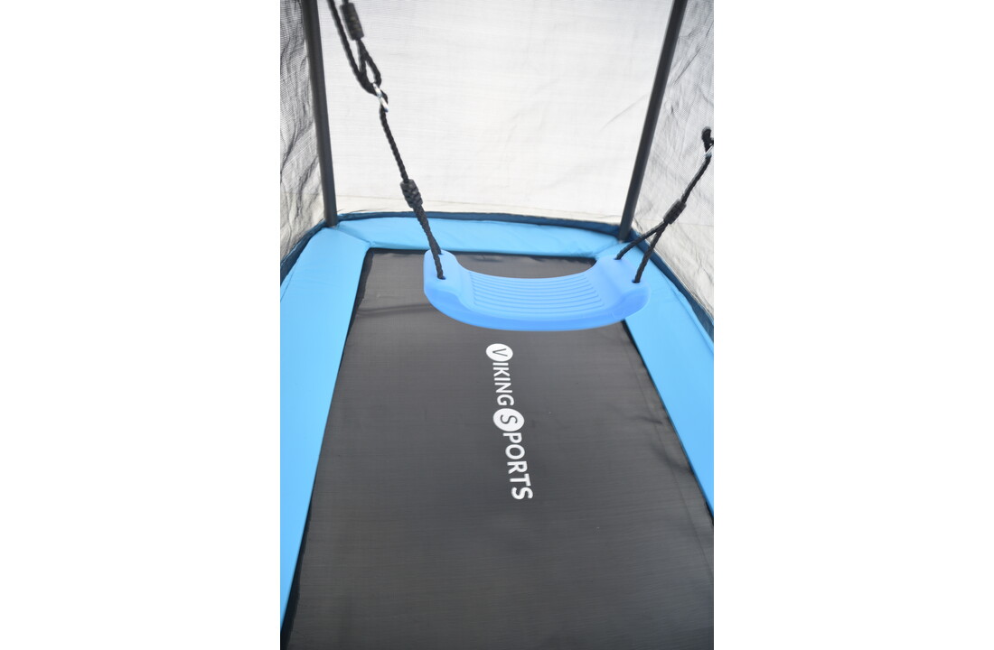 Trampoline rechthoekig 126×193 cm - met schommel - blauw