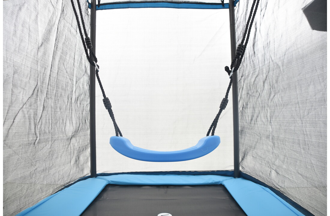 Trampoline rechthoekig 126×193 cm - met schommel - blauw