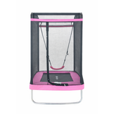 Trampoline rechthoekig 126×193 cm - met schommel - roze