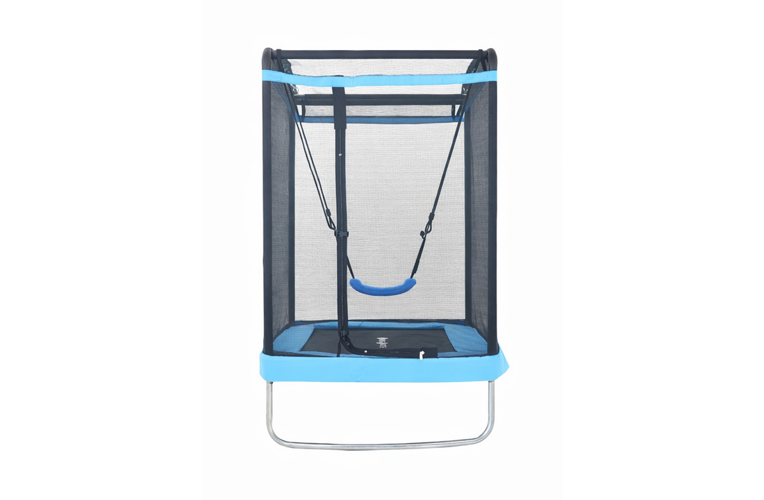 Trampoline rechthoekig 126×193 cm - met schommel - blauw